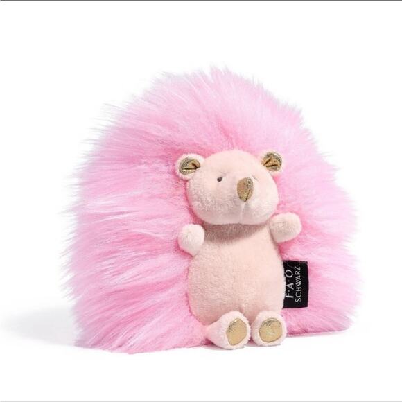 FAO Schwarz 6" Sparklers Pink Hedgehog Toy Plush - Picture 1 of 15